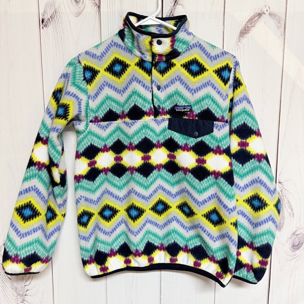 Patagonia Women’s Lightweight Synchilla Snap-T Small Aztec Print
